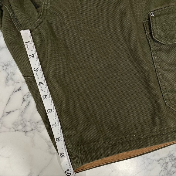 Duluth Flex Fire Hose Men's Olive Cargo Shorts Heavy Canvas Workwear Durable 48 - Picture 6 of 8